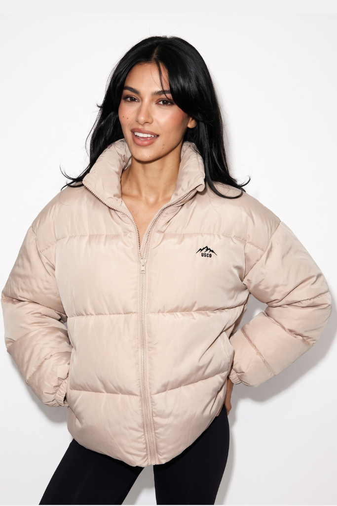 The ThermX Puffer Jacket in Sand Stone