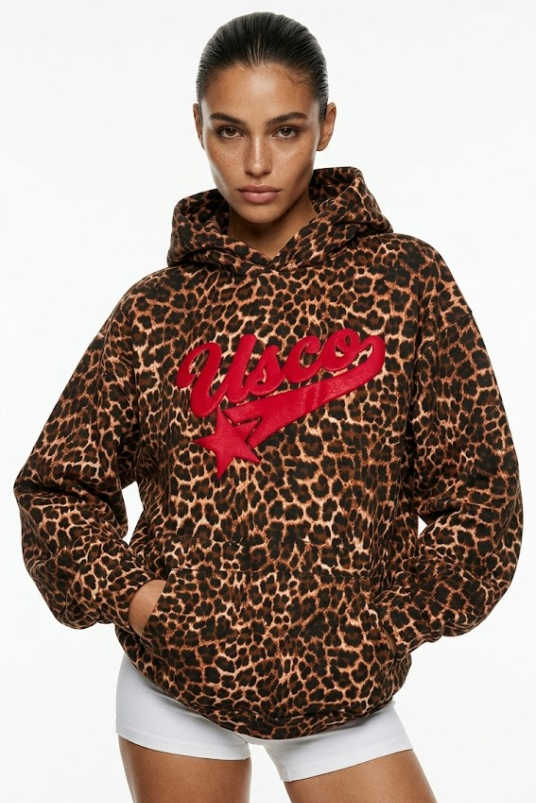 THE STARGAZER HOODIE IN LEOPARD PRINT