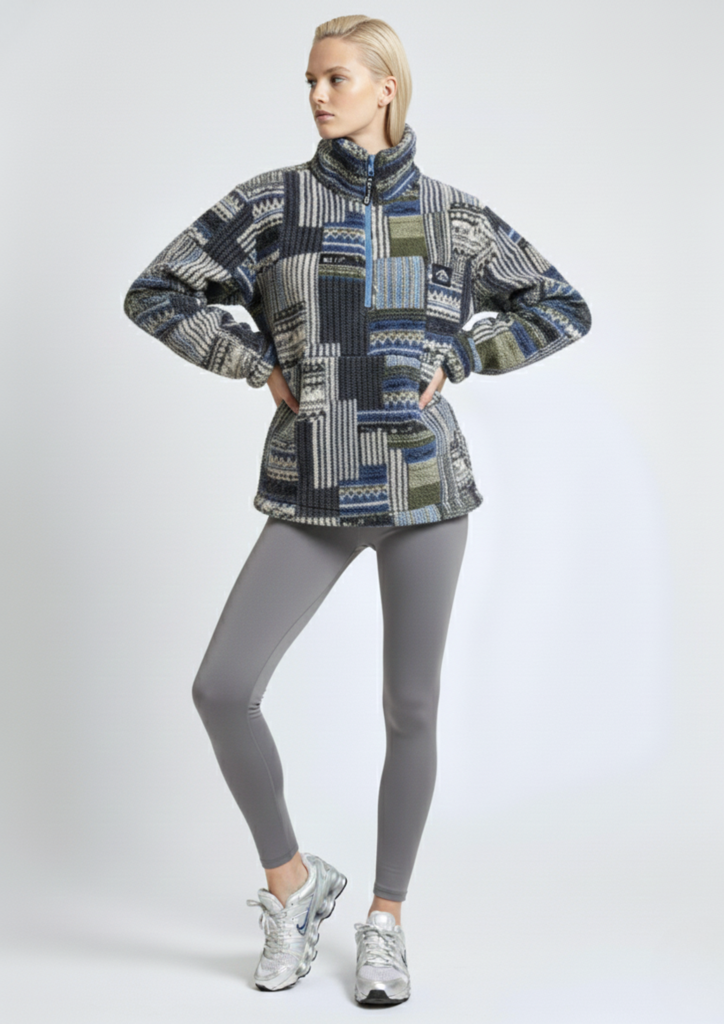 The Trek fleece in Blue Basket