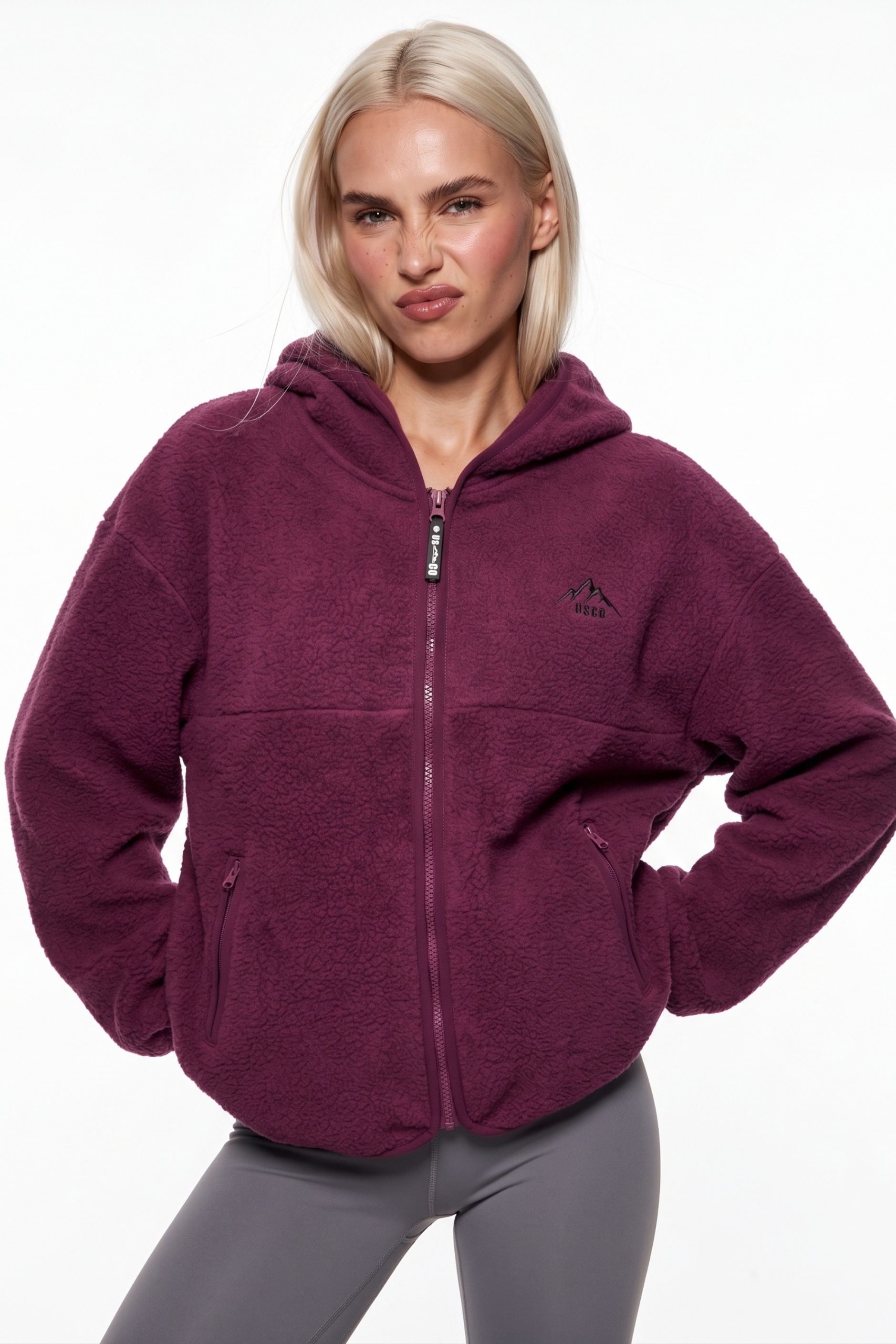 The Oslo Fleece in Plum