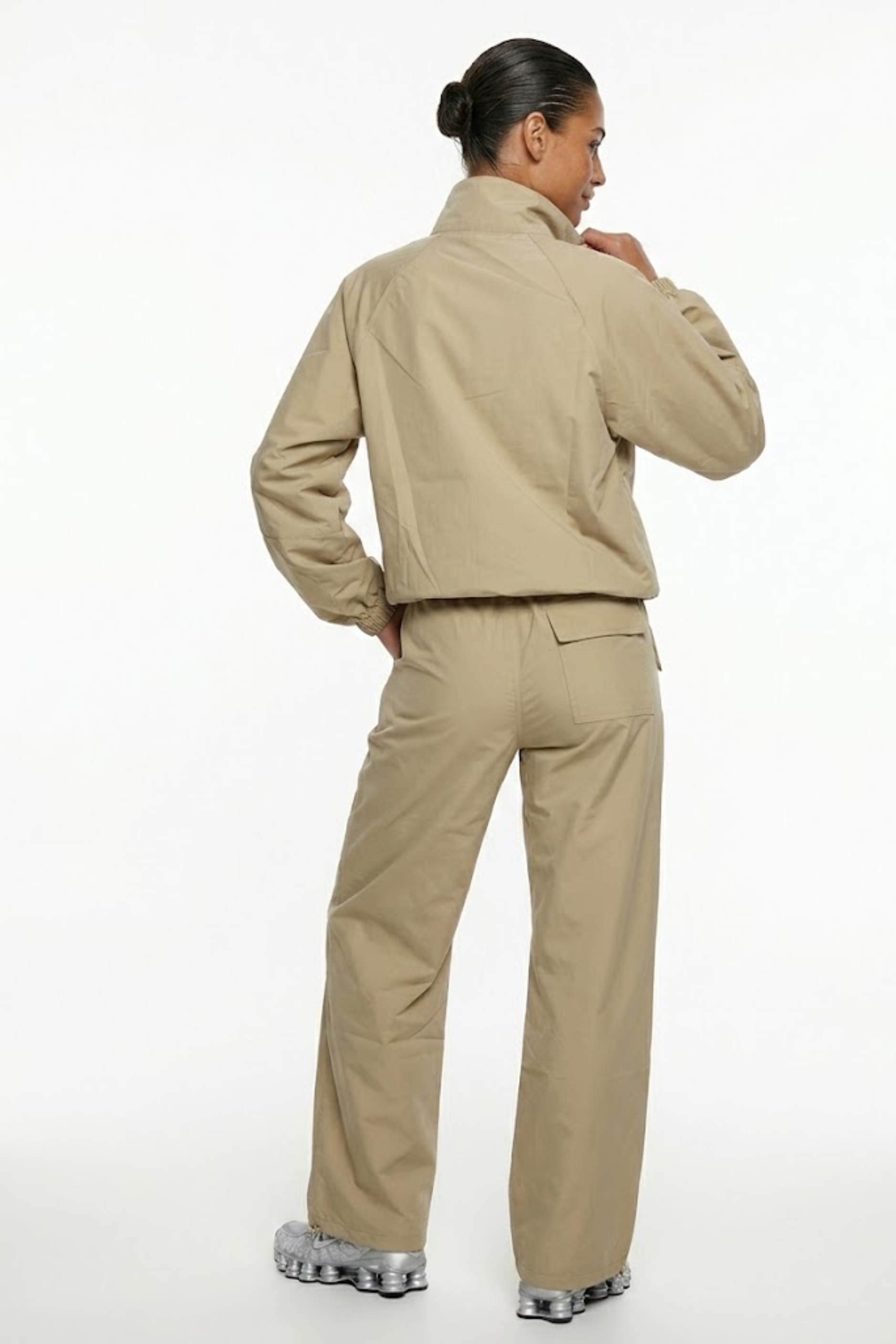 The Grid Tracksuit Trousers In Sand