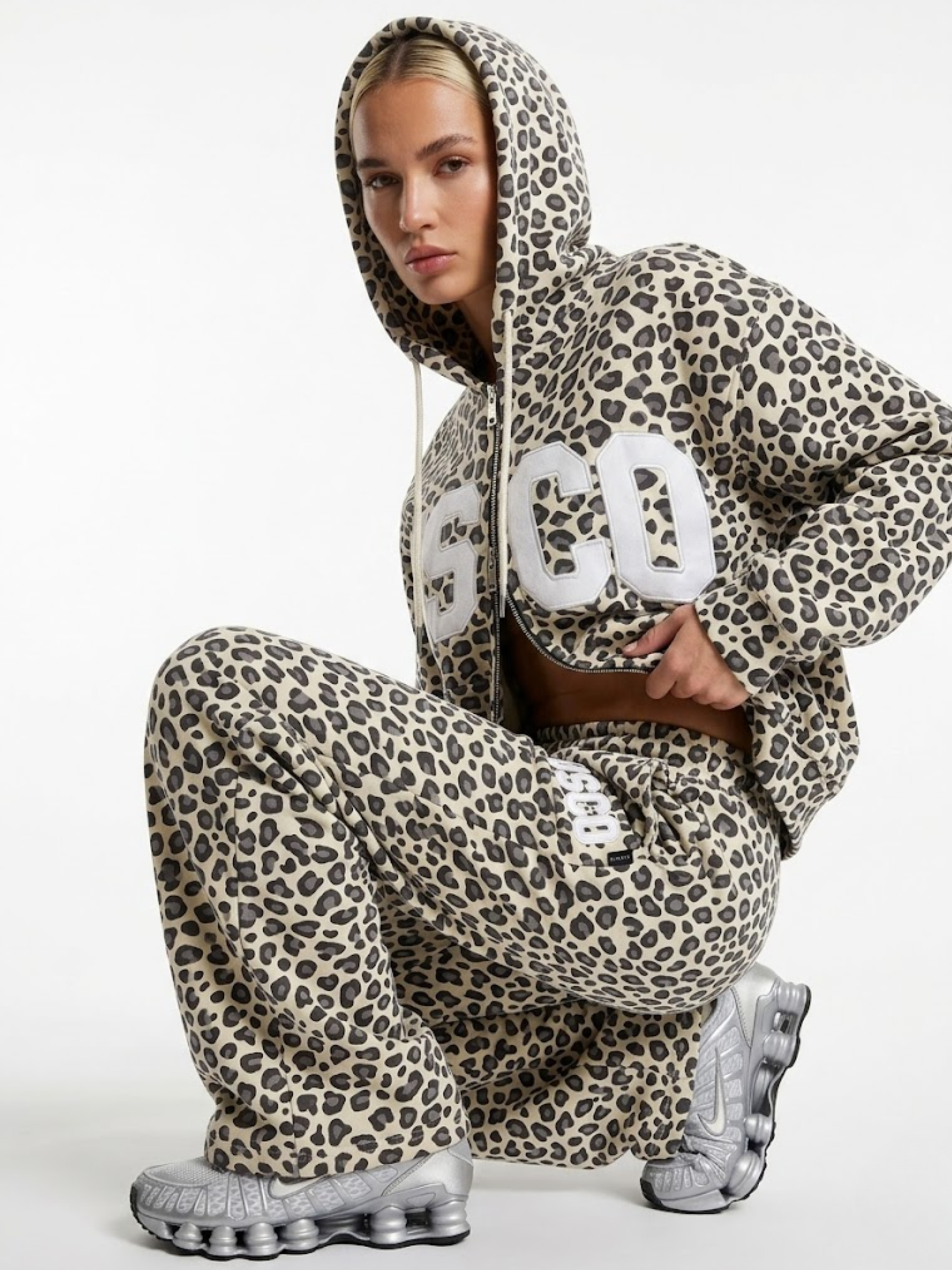 THE UNTAMED TRACKSUIT IN LEOPARD PRINT