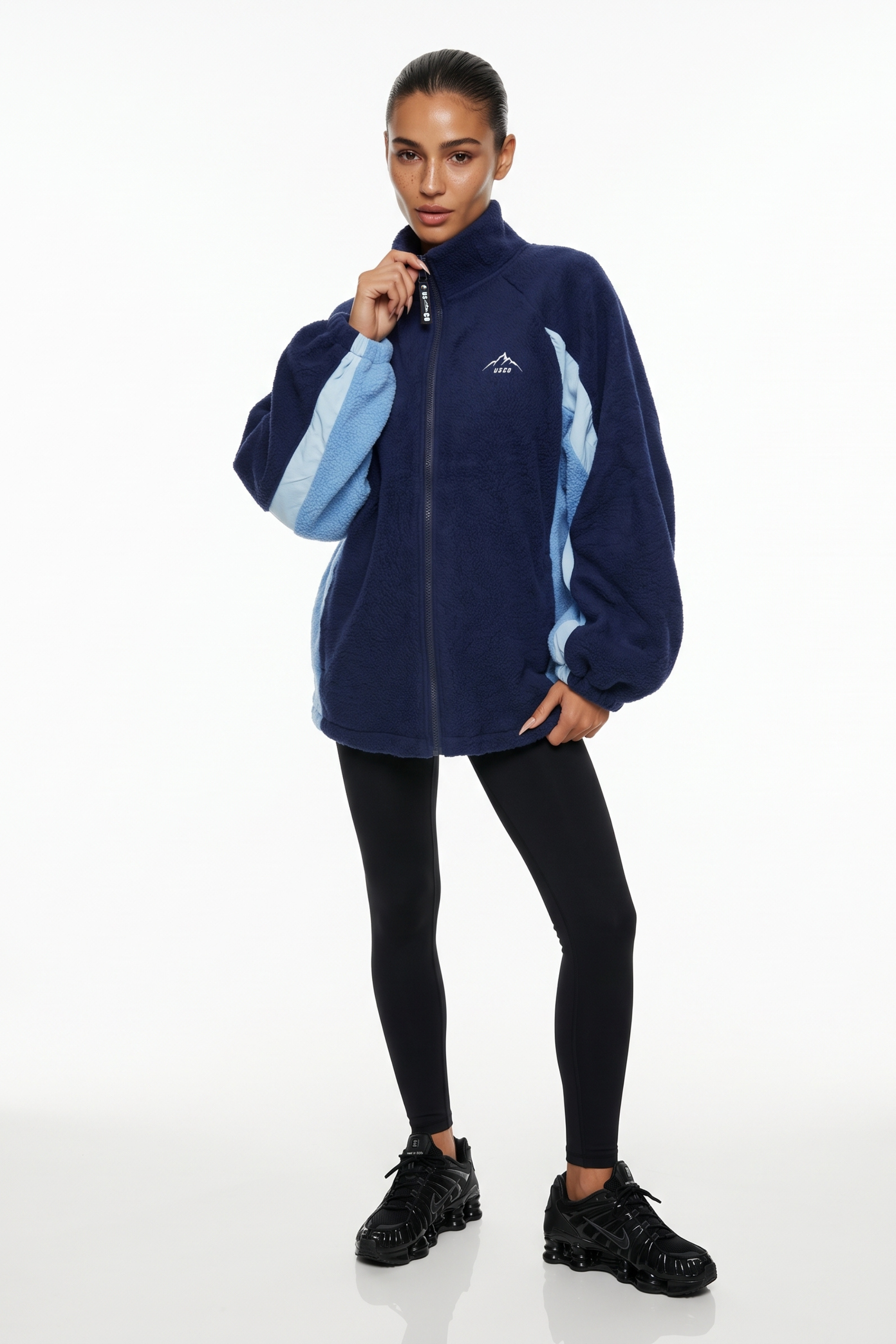THE LUMI FULL-ZIP FLEECE IN NAVY