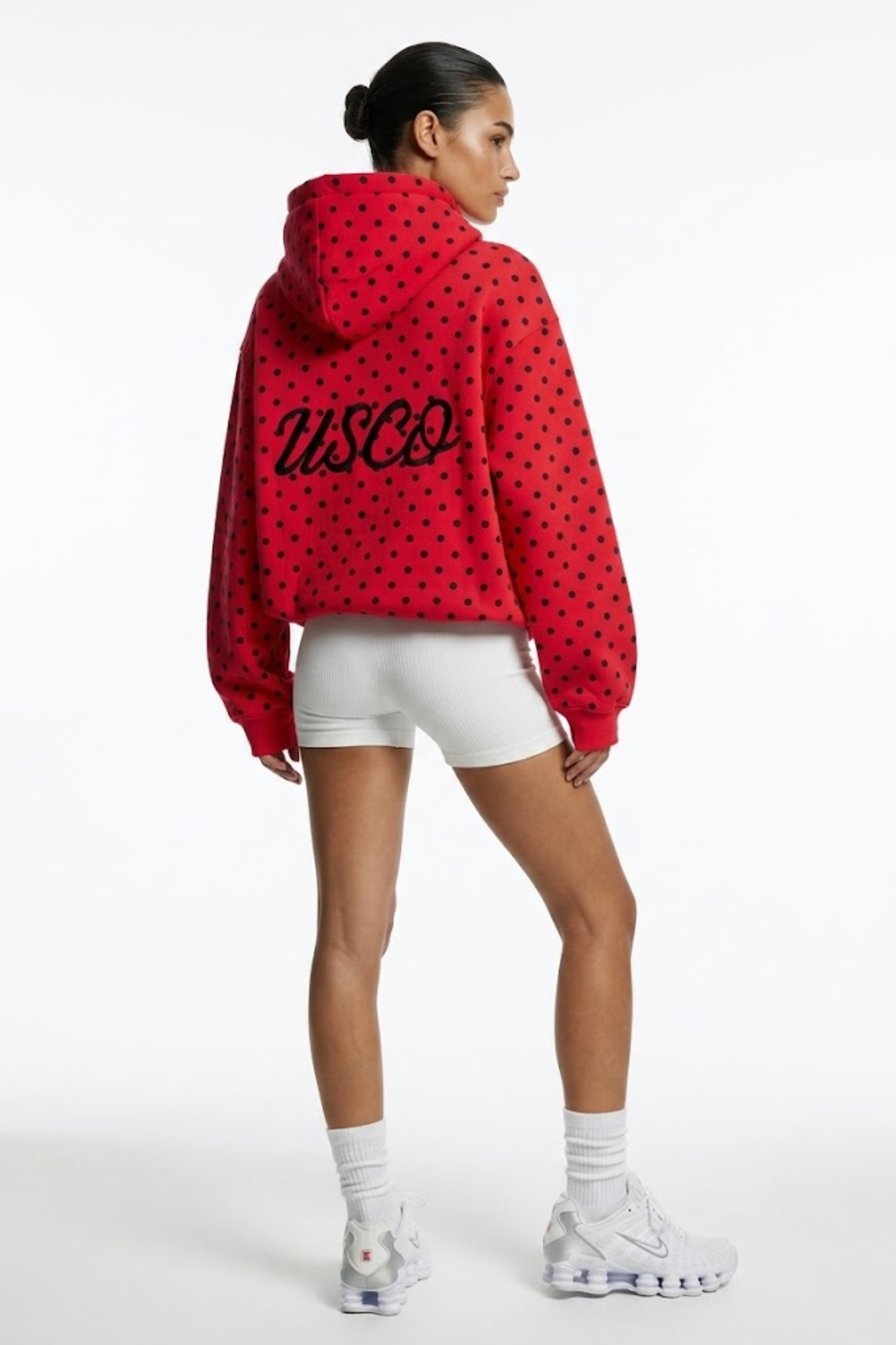 The Minnie zip up in Red Polka Dot