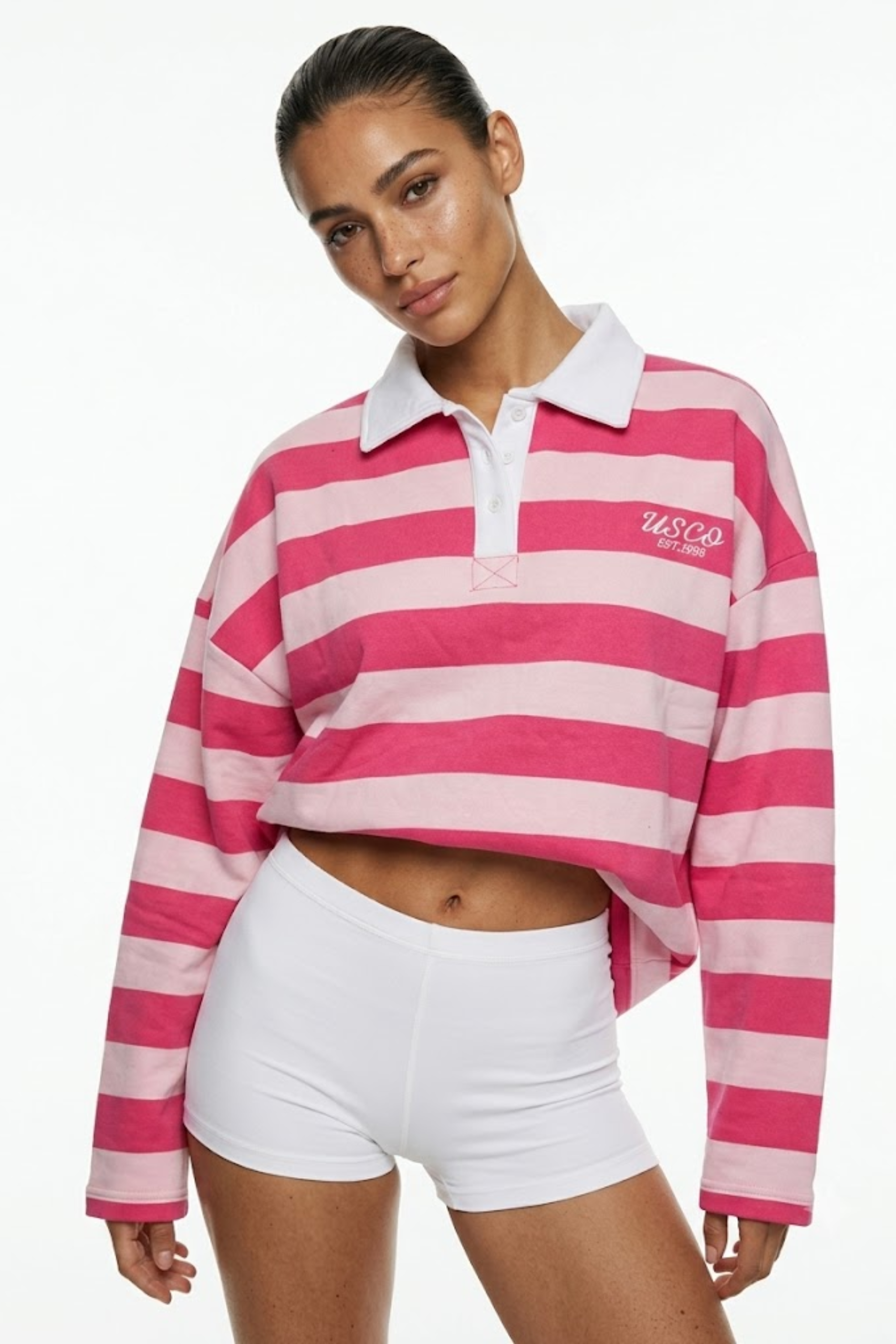 USCO RUGBY TOP IN PINK
