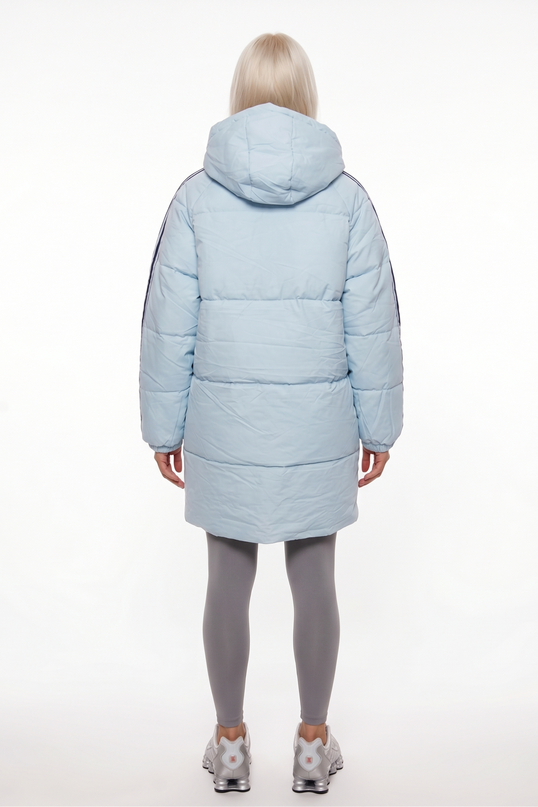 THE POLAR LONGLINE PUFFER JACKET IN BLUE