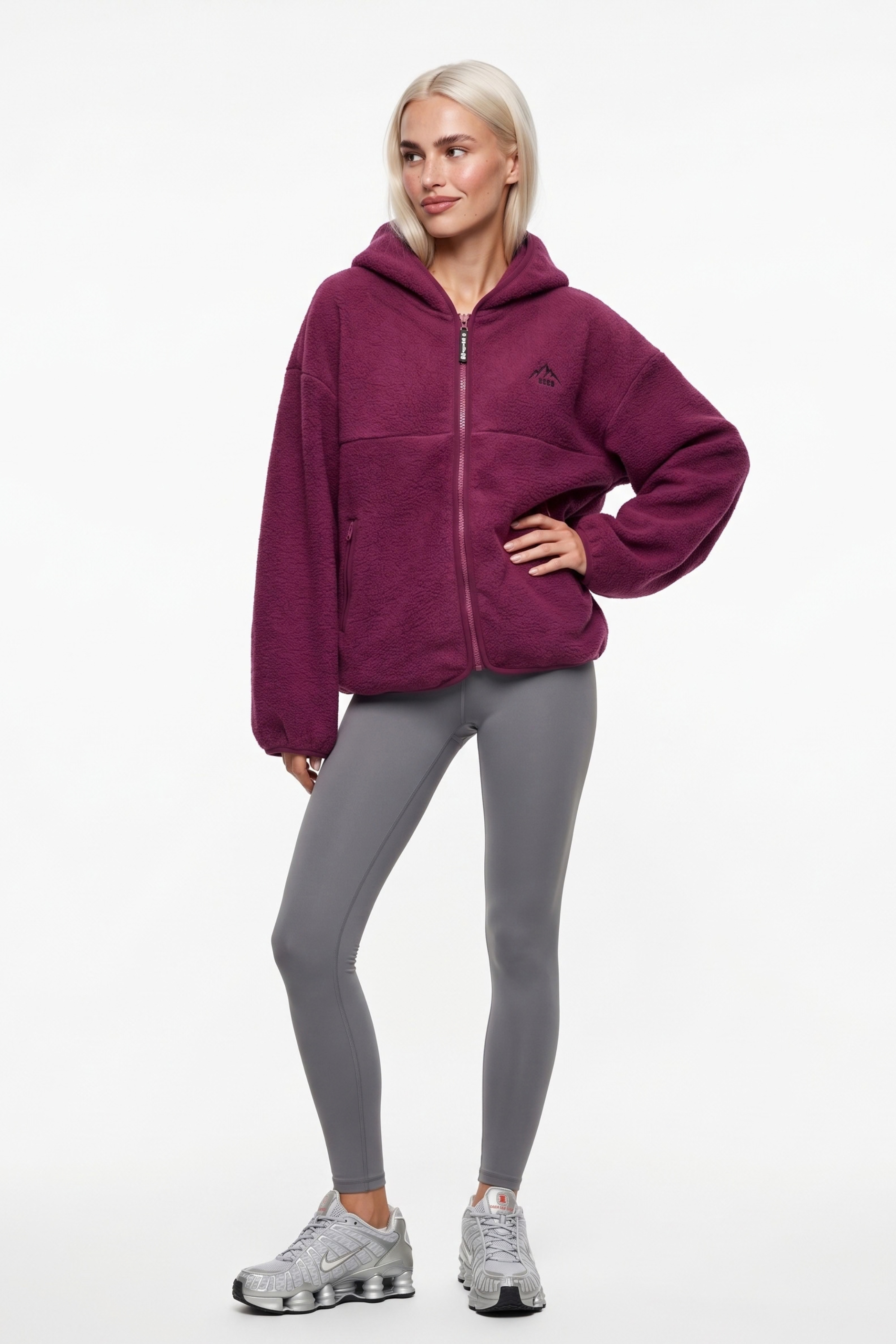 The Oslo Fleece in Plum