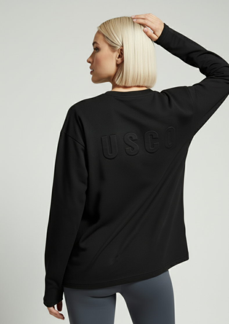 Encore Long Sleeve Tee in Black