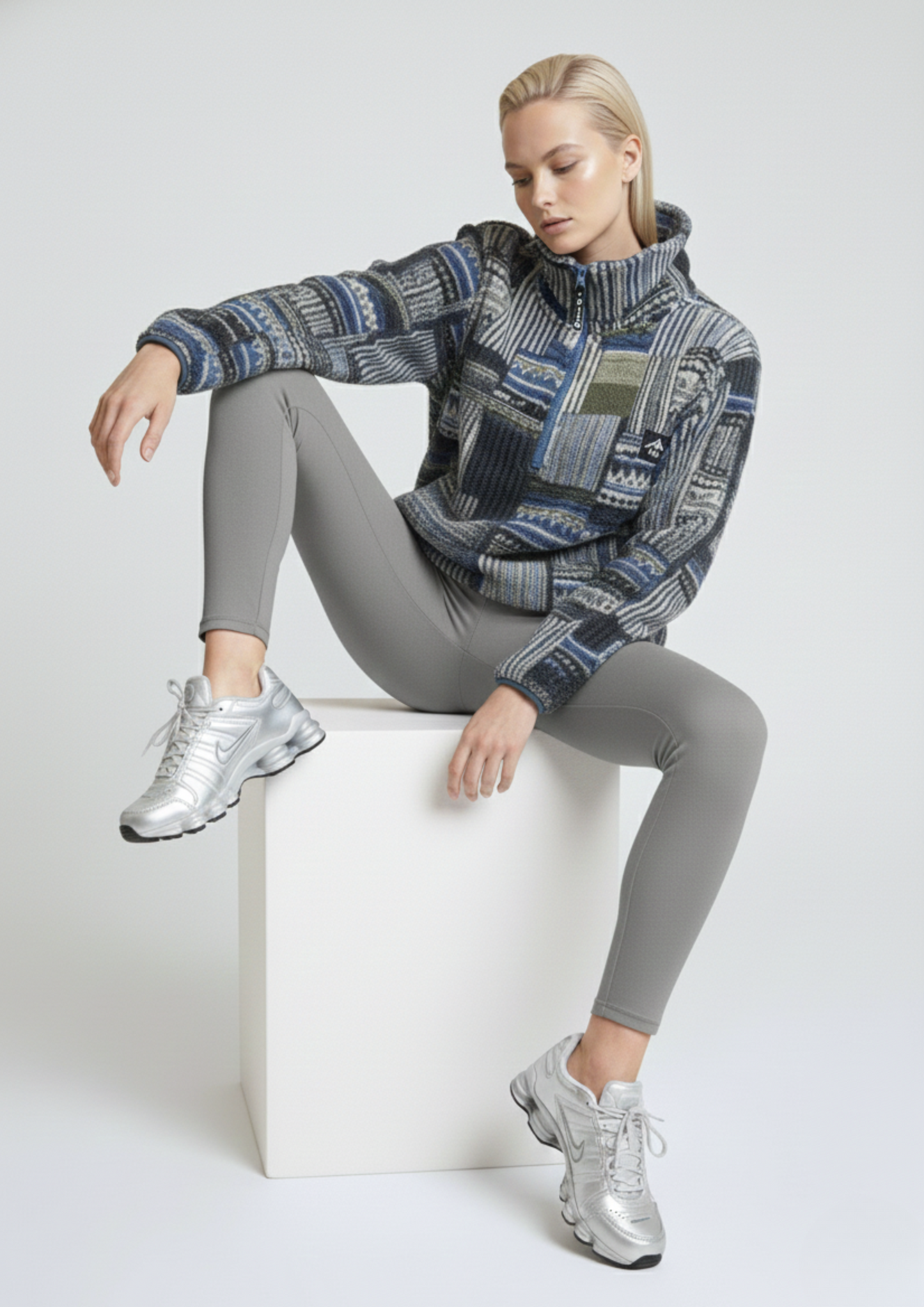 The Trek fleece in Blue Basket