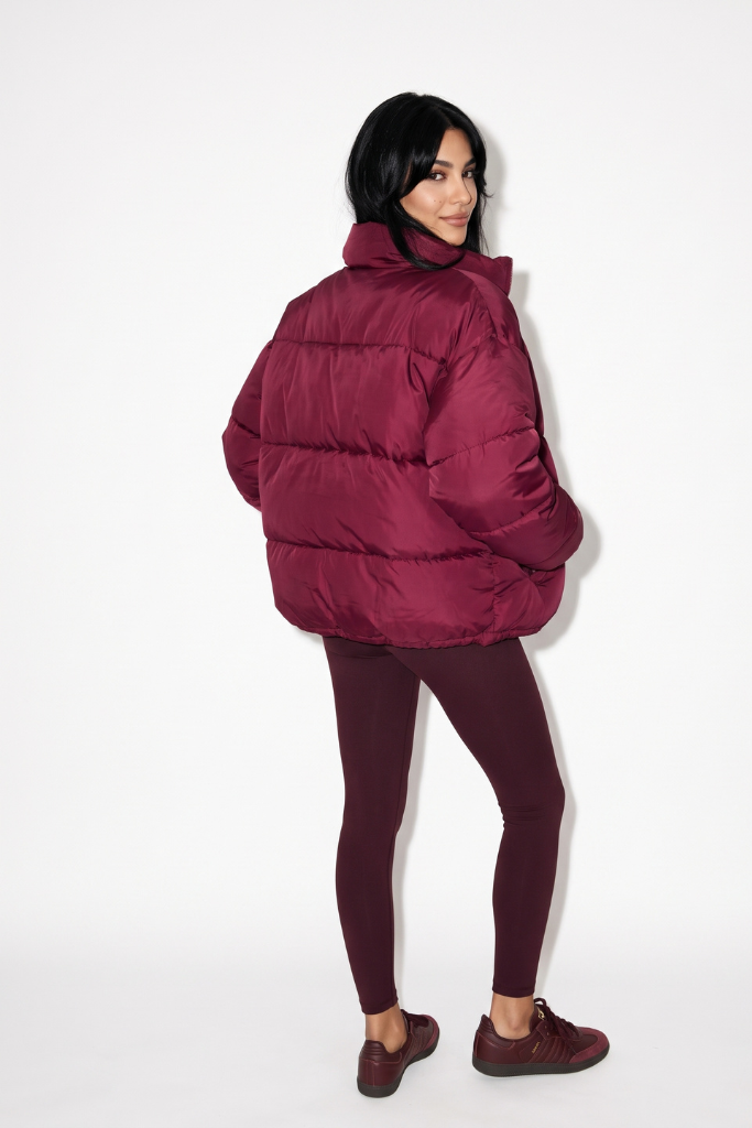 The ThermX Puffer Jacket in Burgundy