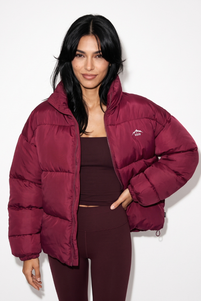 The ThermX Puffer Jacket in Burgundy