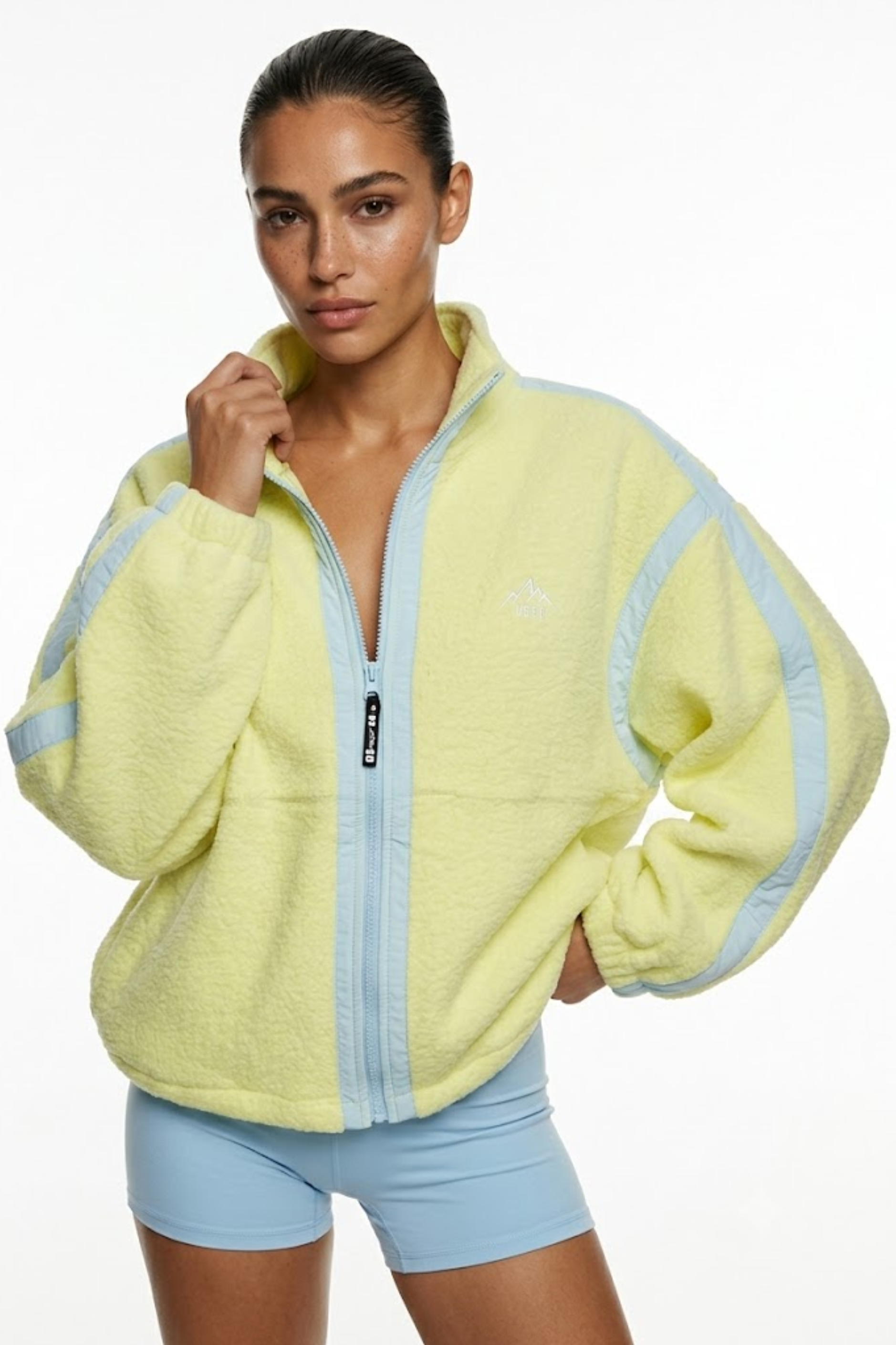 THE SORBET STRIPE FLEECE IN LIMONCELLO