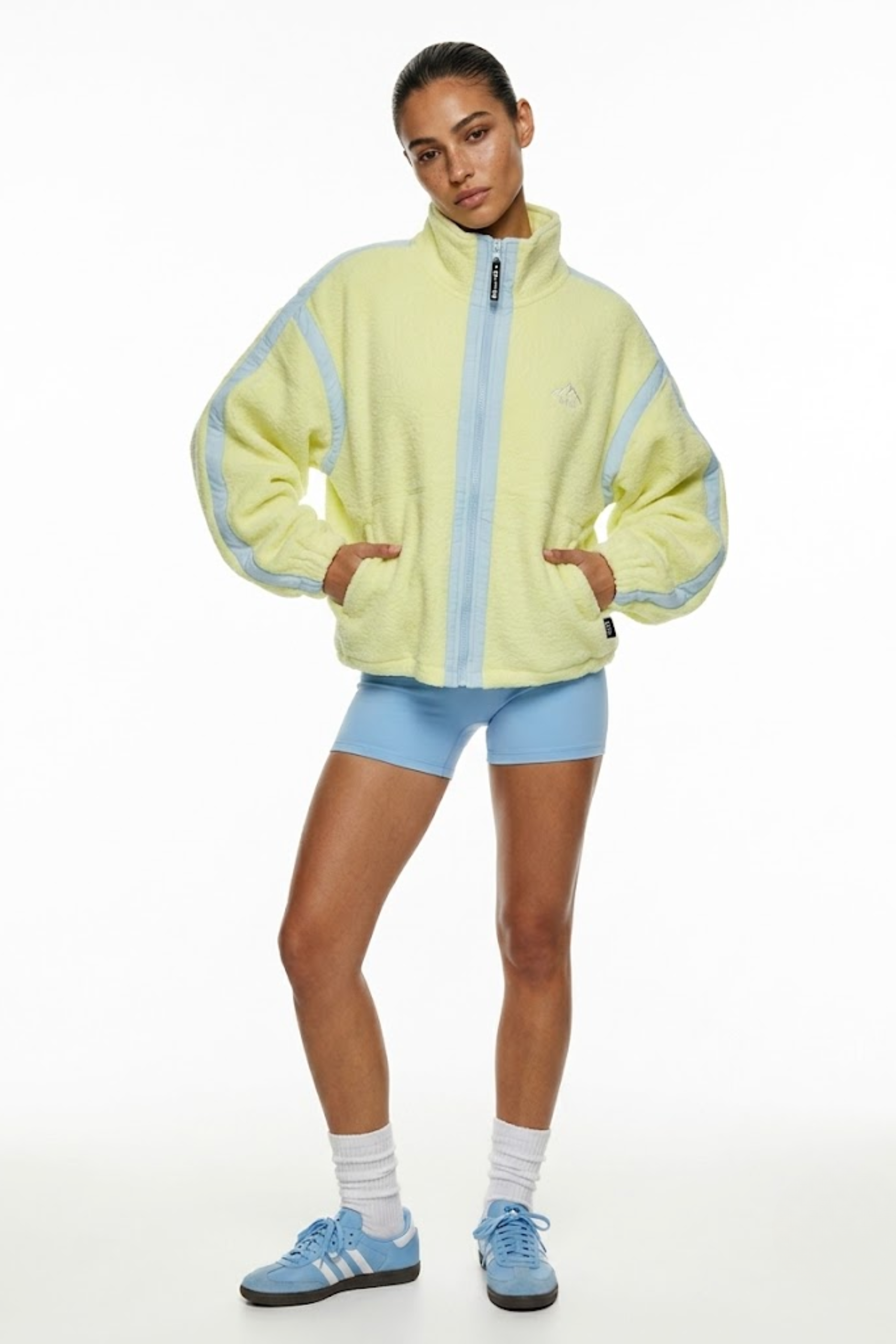 THE SORBET STRIPE FLEECE IN LIMONCELLO