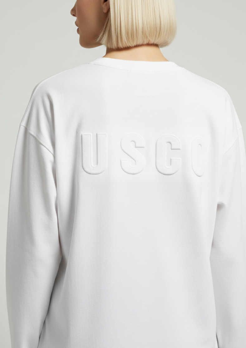 Encore Long Sleeve Tee in White