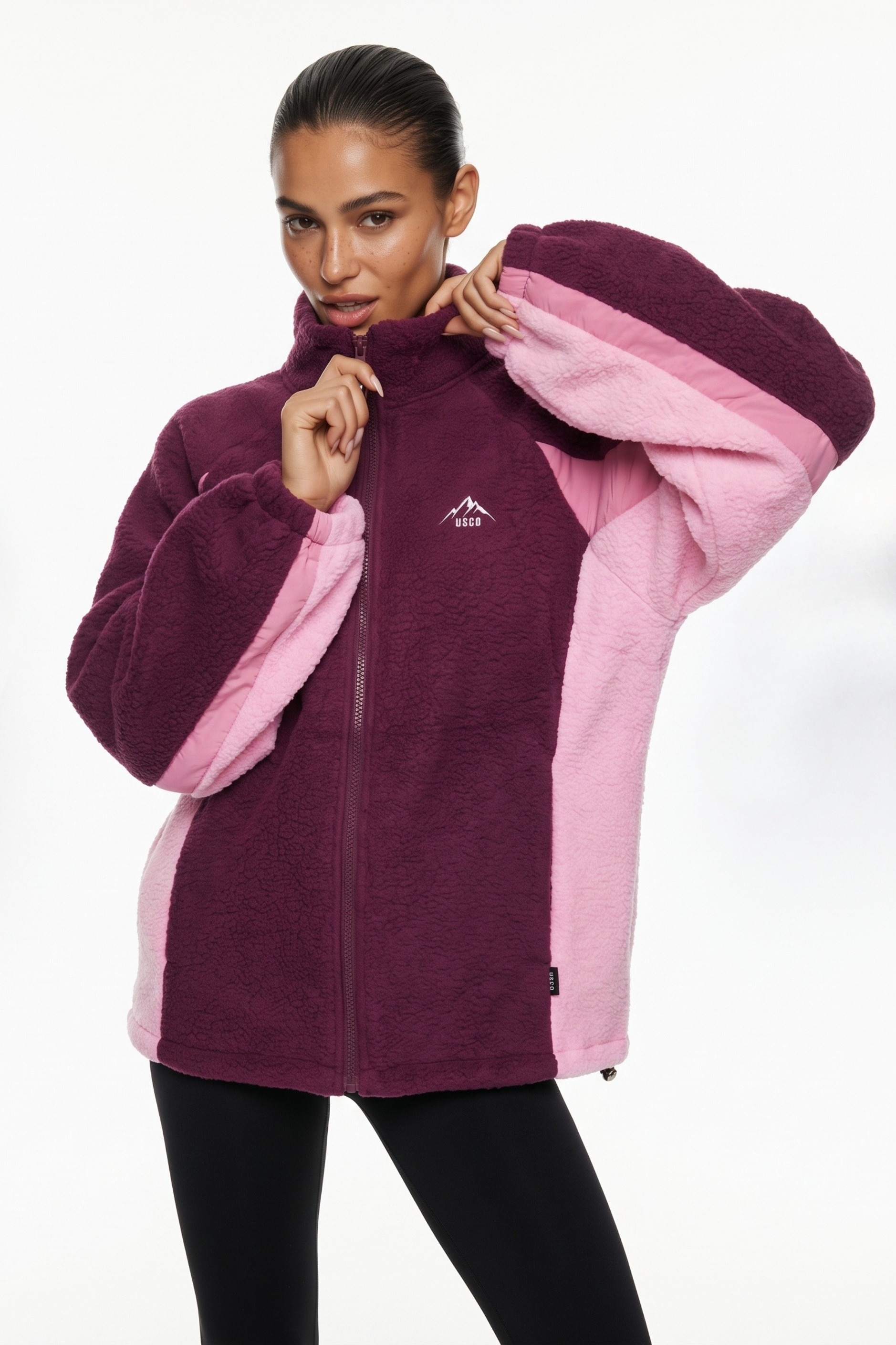 THE LUMI FULL-ZIP FLEECE IN BURGUNDY