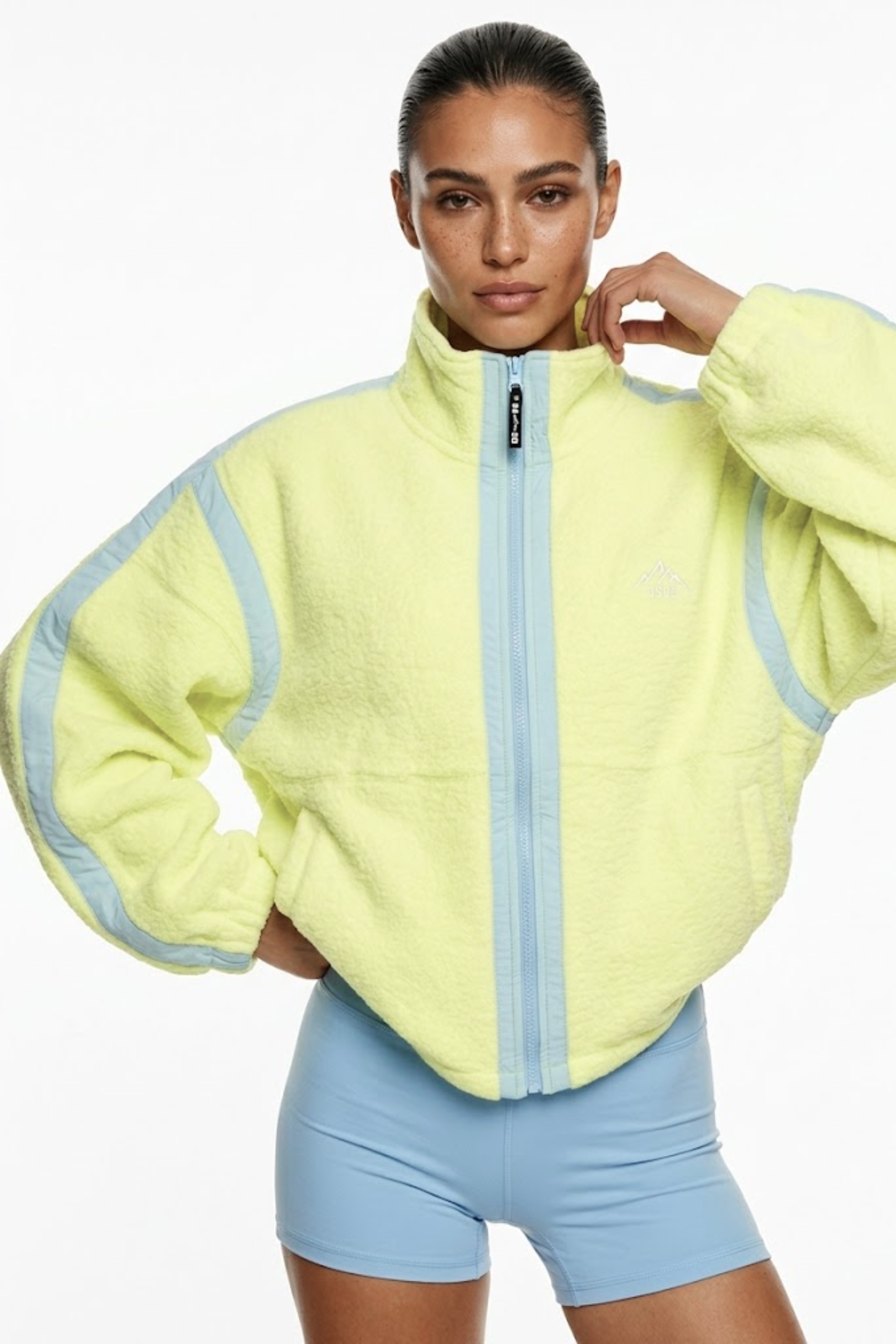 THE SORBET STRIPE FLEECE IN LIMONCELLO