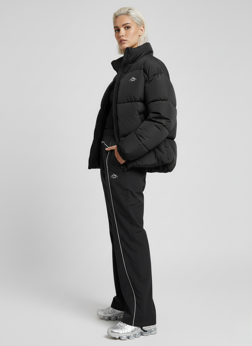 The ThermX Puffer Coat in Black