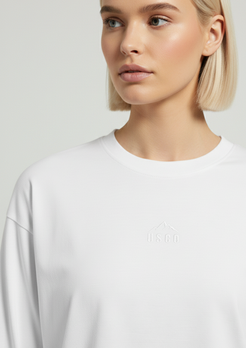 Encore Long Sleeve Tee in White