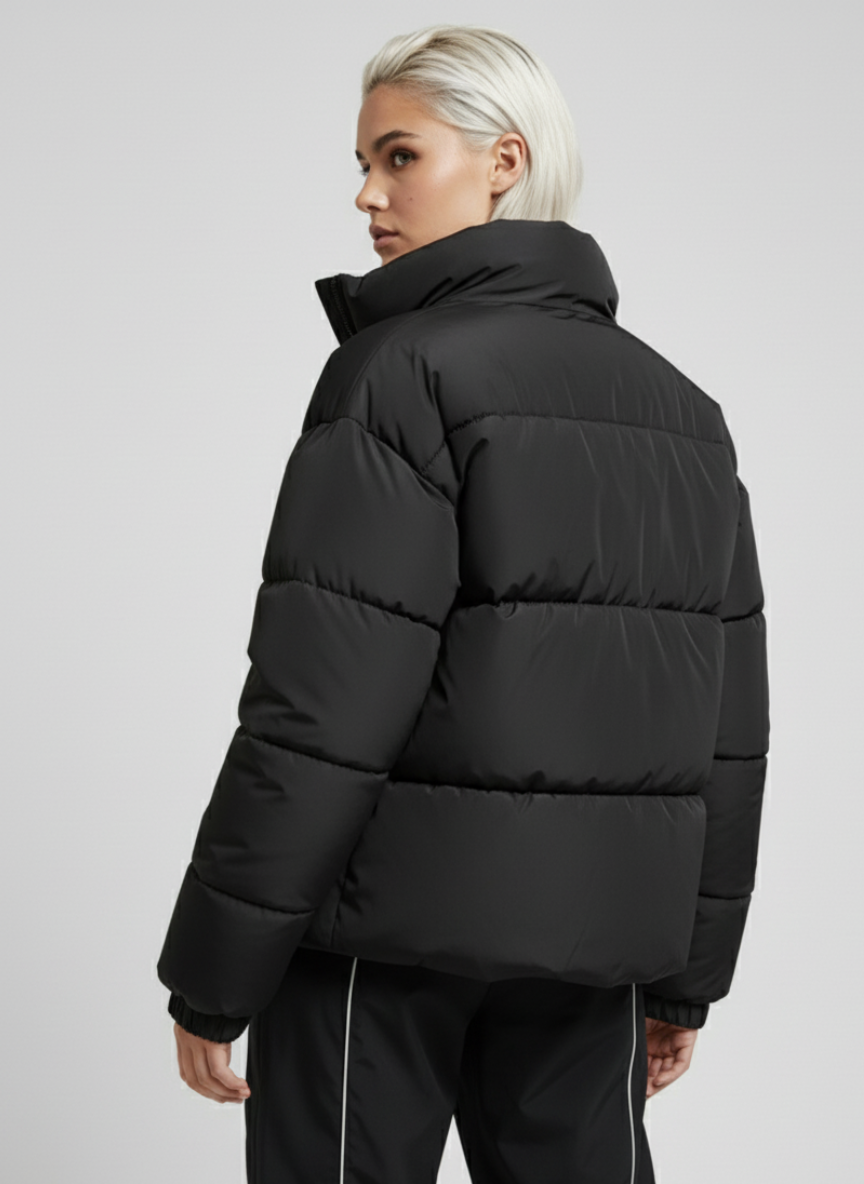 The ThermX Puffer Coat in Black