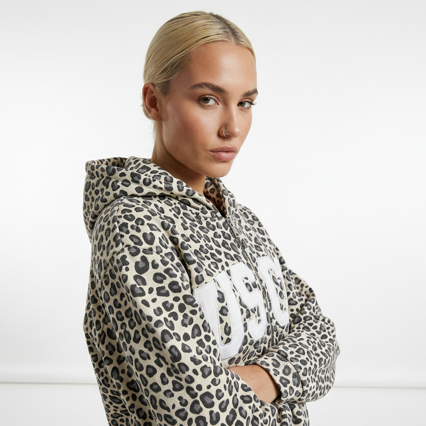 THE UNTAMED HOODIE IN LEOPARD
