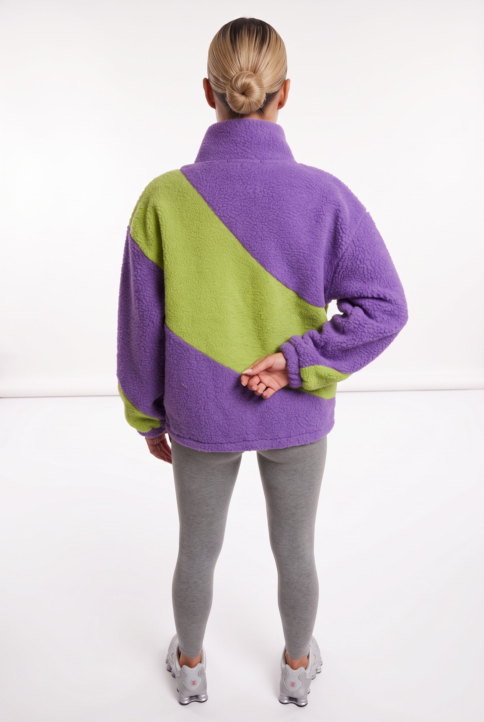 The Vortex Fleece in Green & Purple