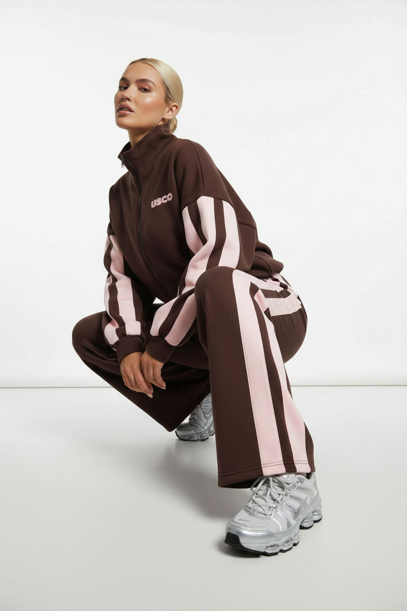 THE SILO TRACKSUIT IN BROWN