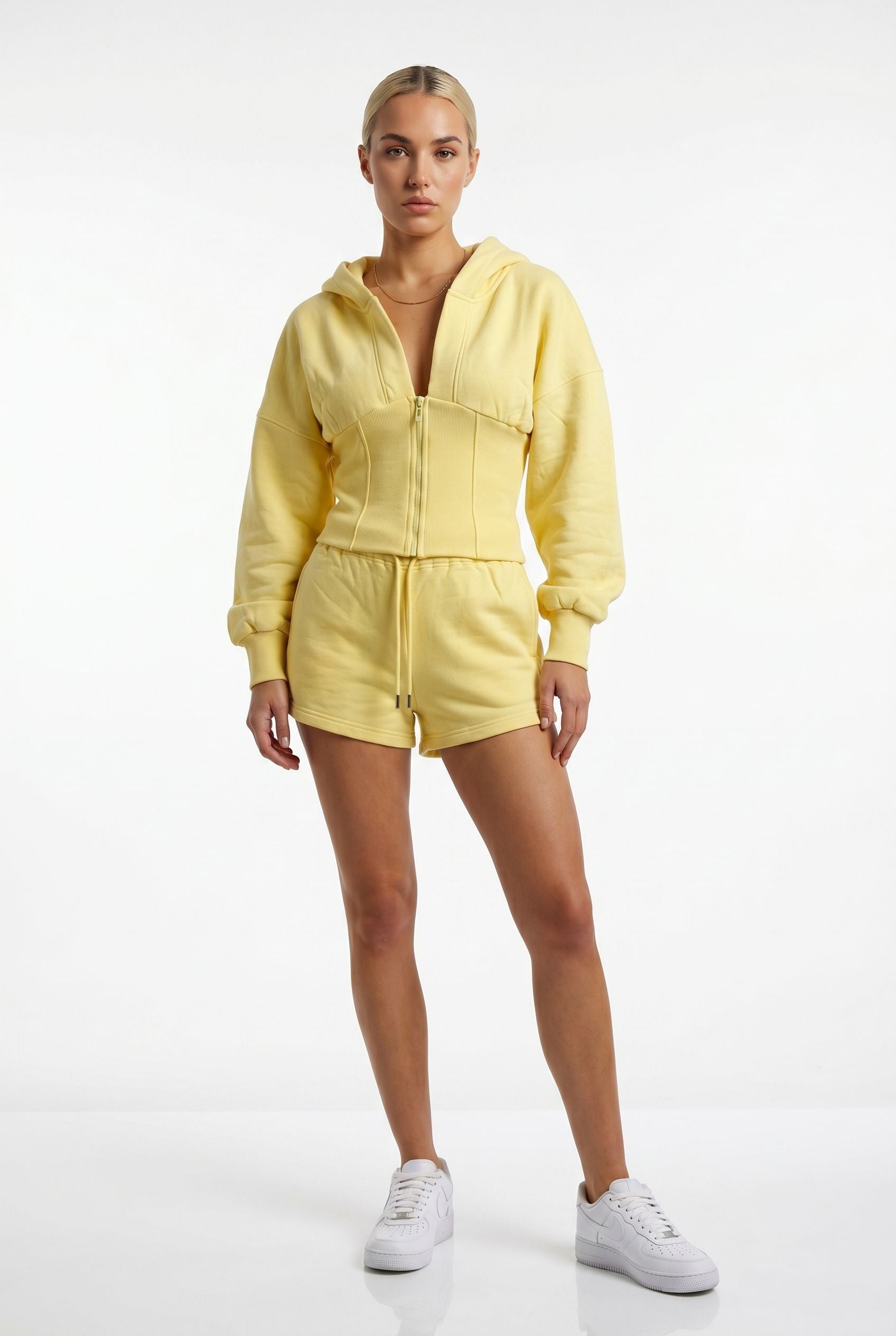 The Sculpted Short Set in yellow