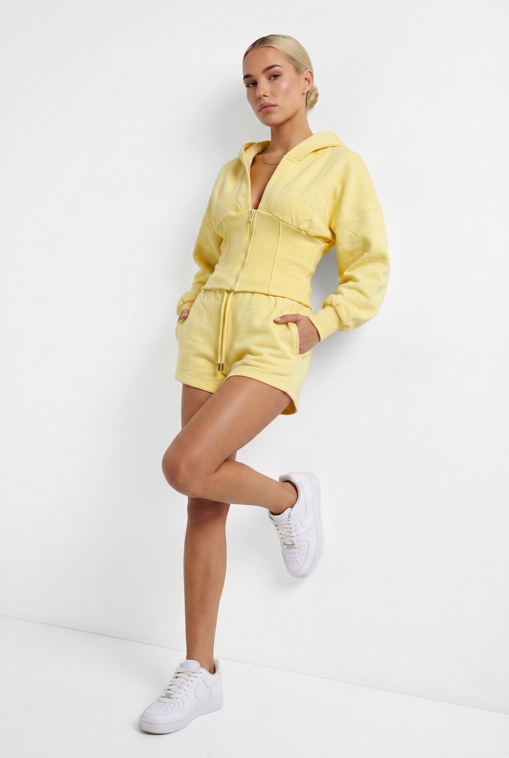 The Sculpted Short Set in yellow