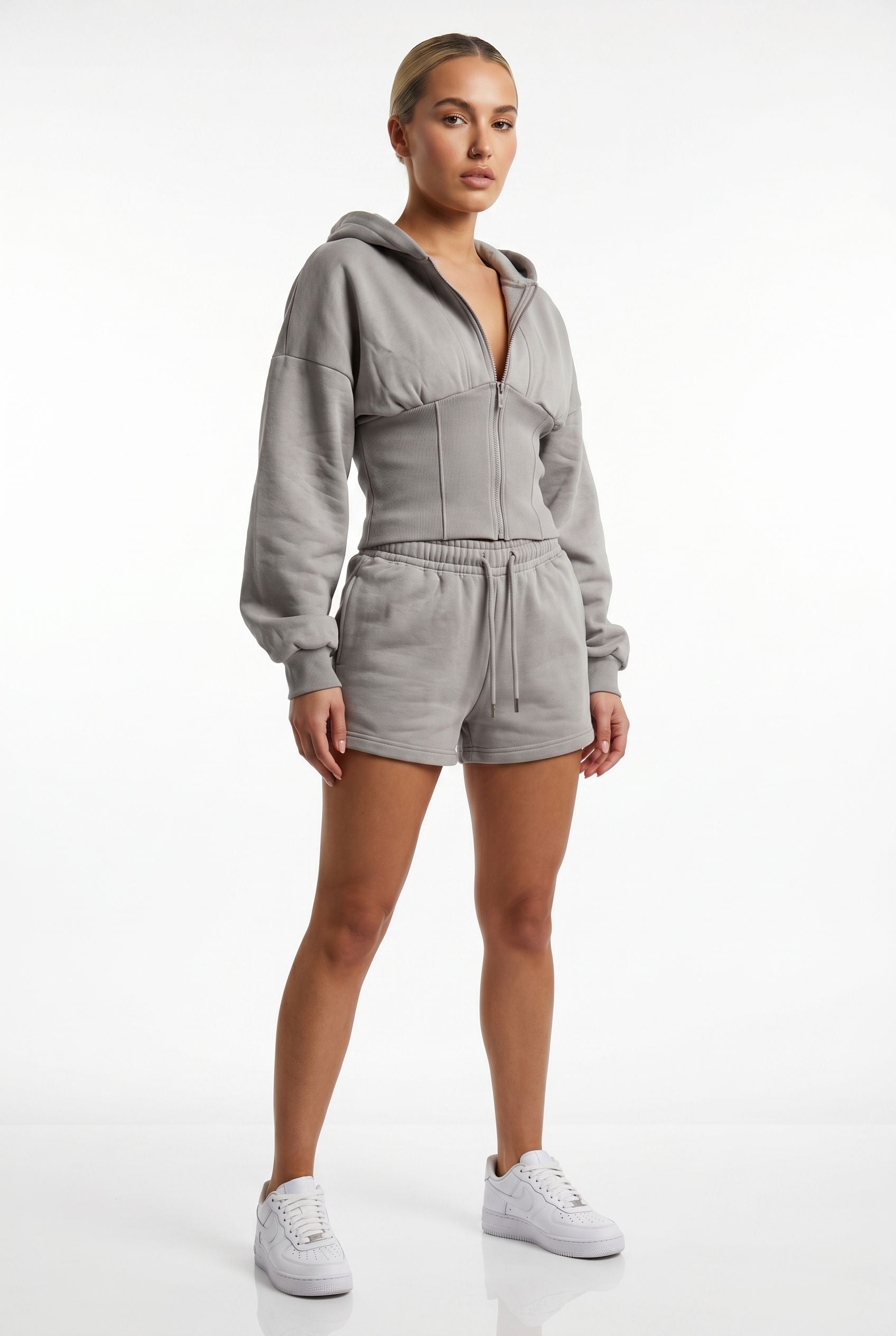 The Sculpted Short Set in slate