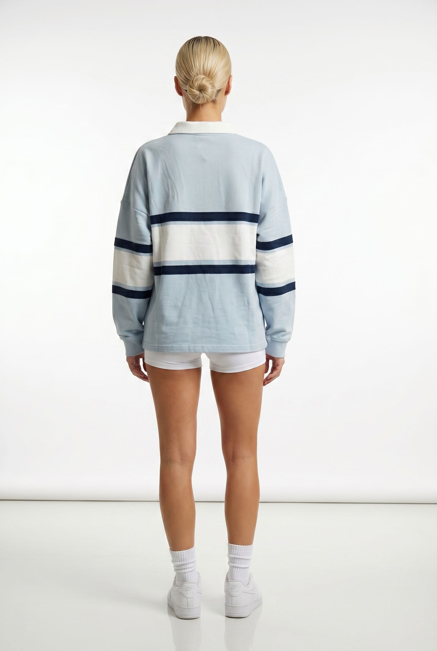 USCO Scandi Collared Pullover in Blue