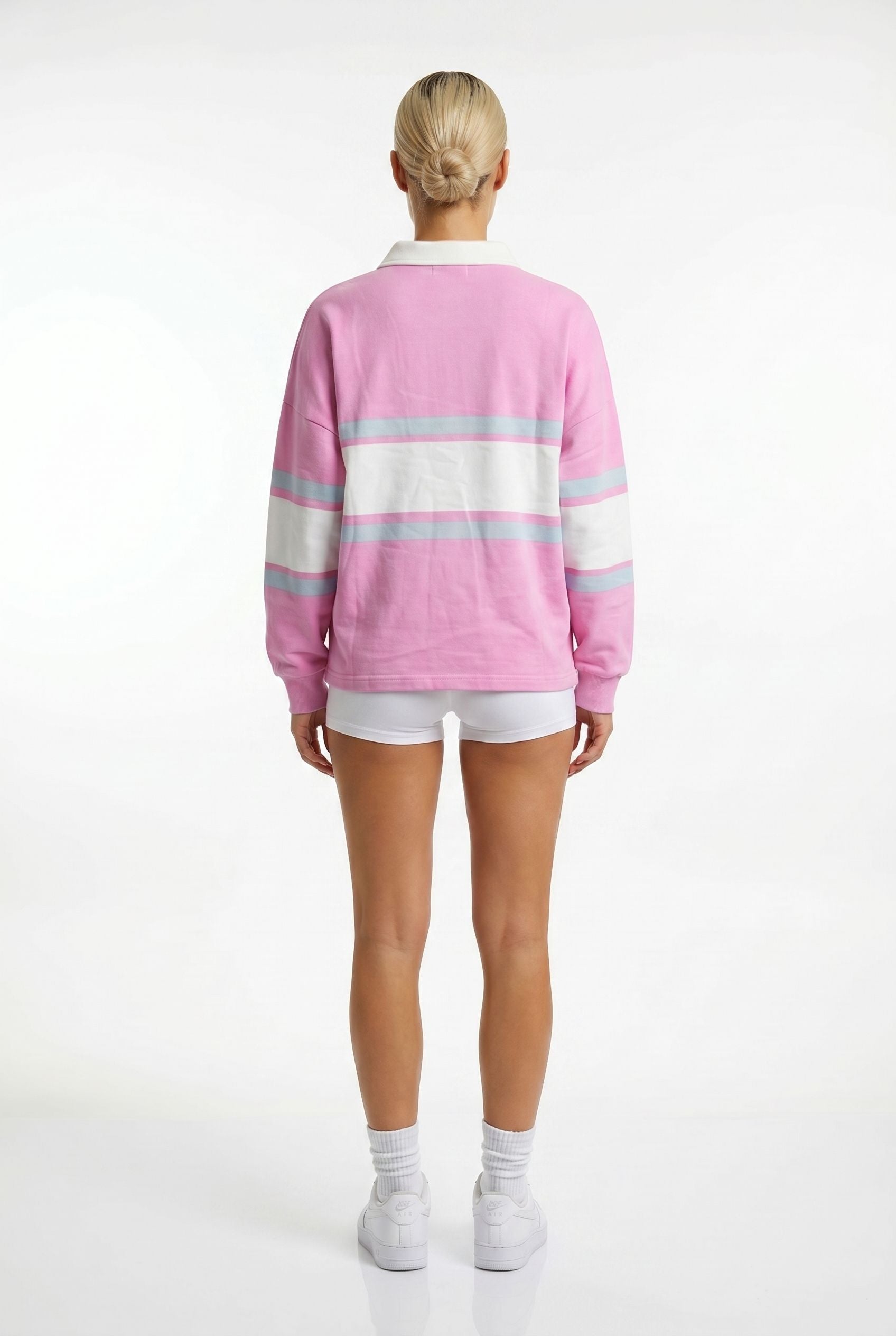 USCO Scandi Collared Pullover in Pink