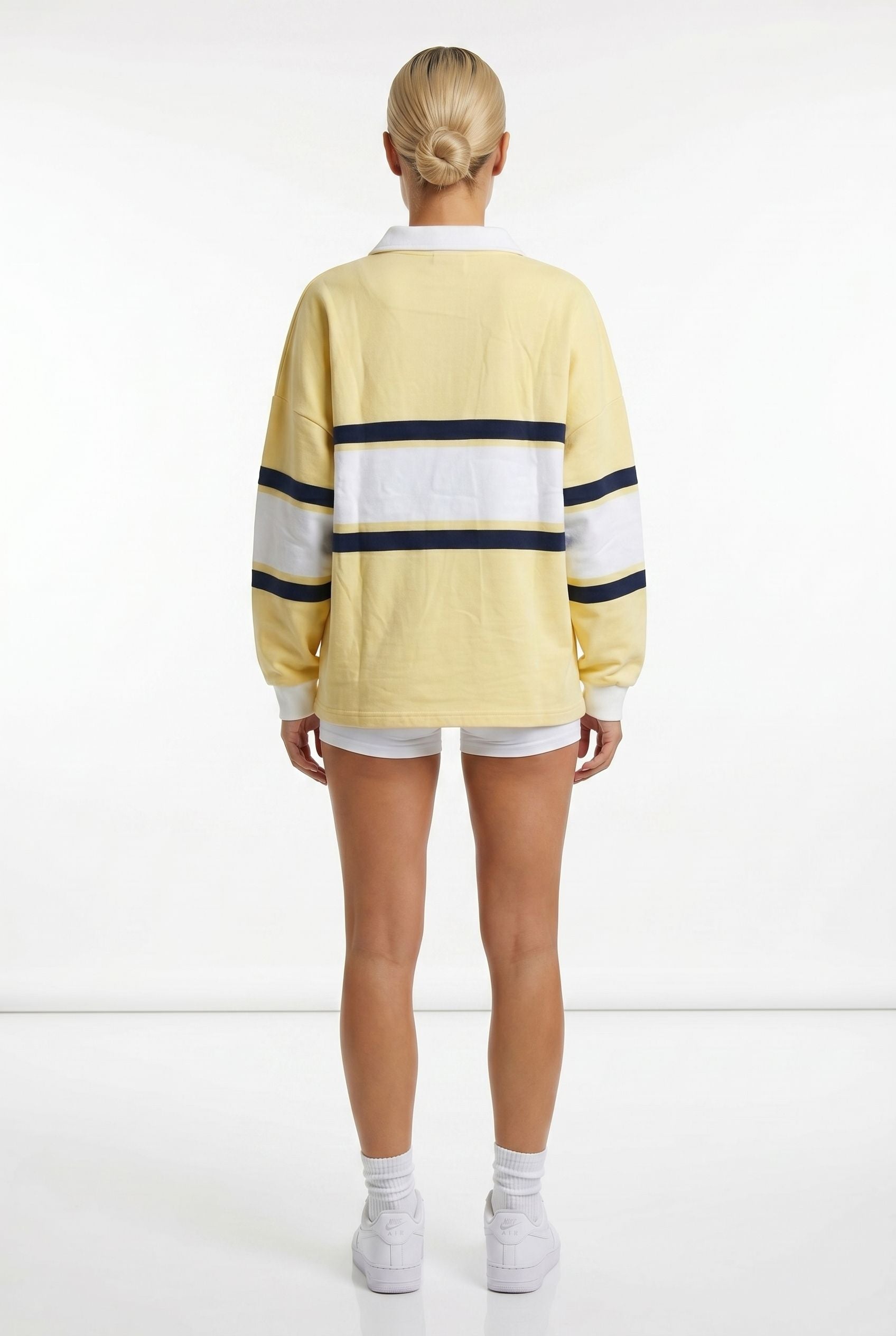 USCO Scandi Collared Pullover in yellow