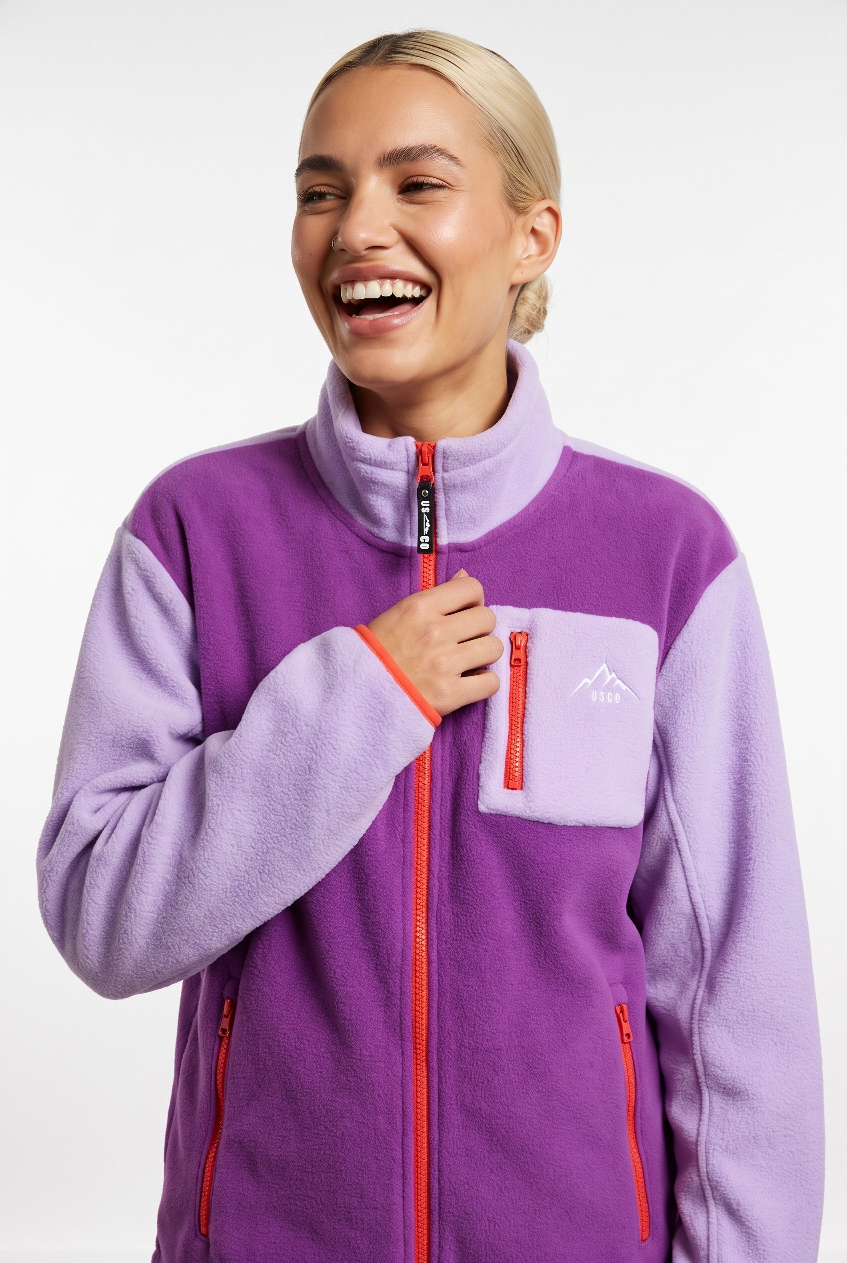 THE VOLT FULL ZIP FLEECE IN PURPLE