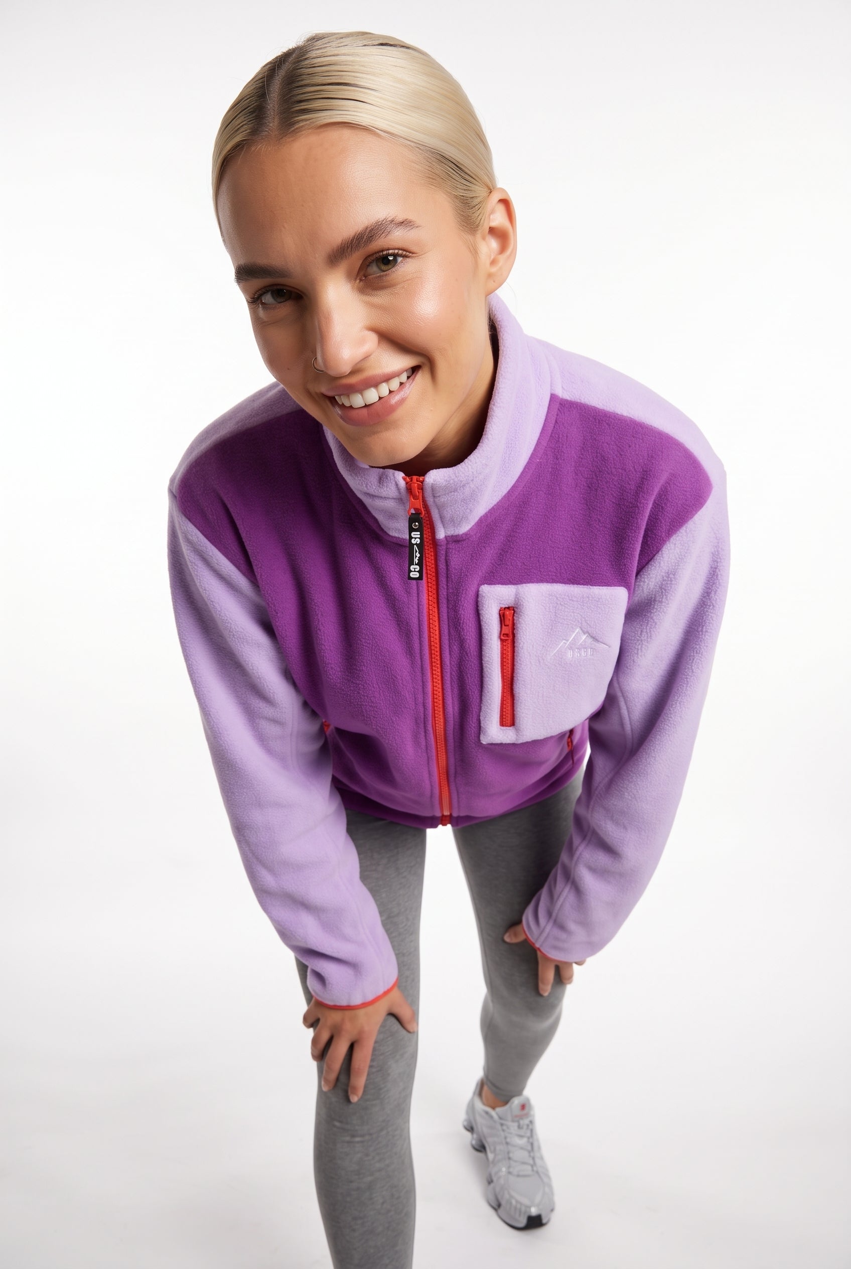 THE VOLT FULL ZIP FLEECE IN PURPLE