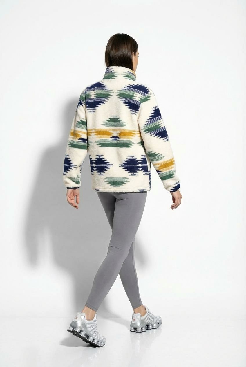 The Trek fleece in yellow abstract