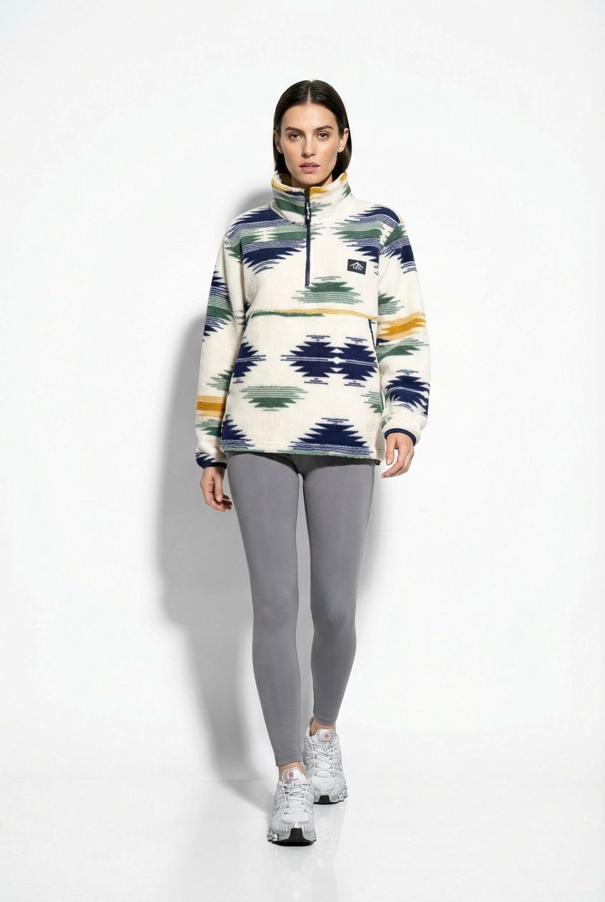 The Trek fleece in yellow abstract