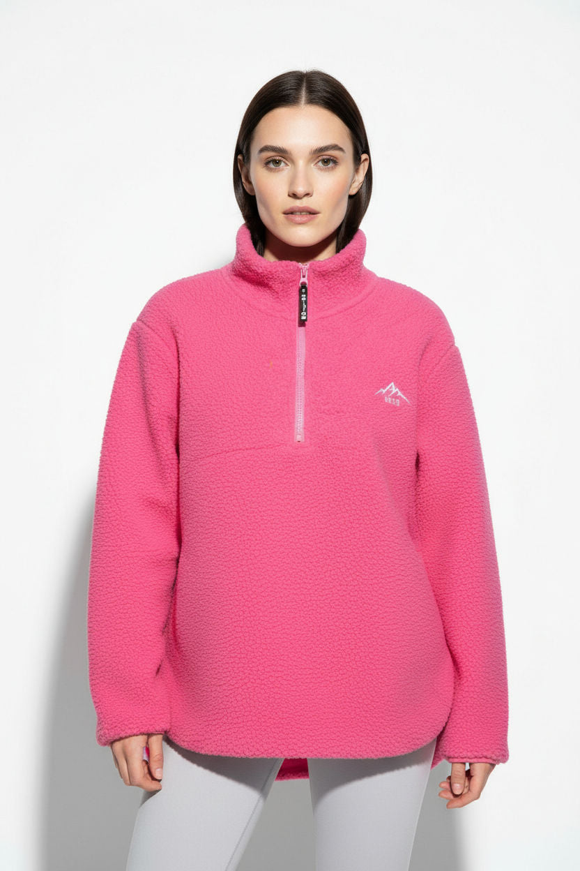 The Chroma Fleece In Hot Pink