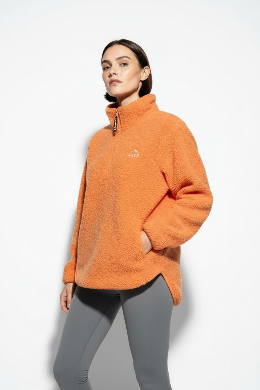 The Chroma Fleece In Bright Orange