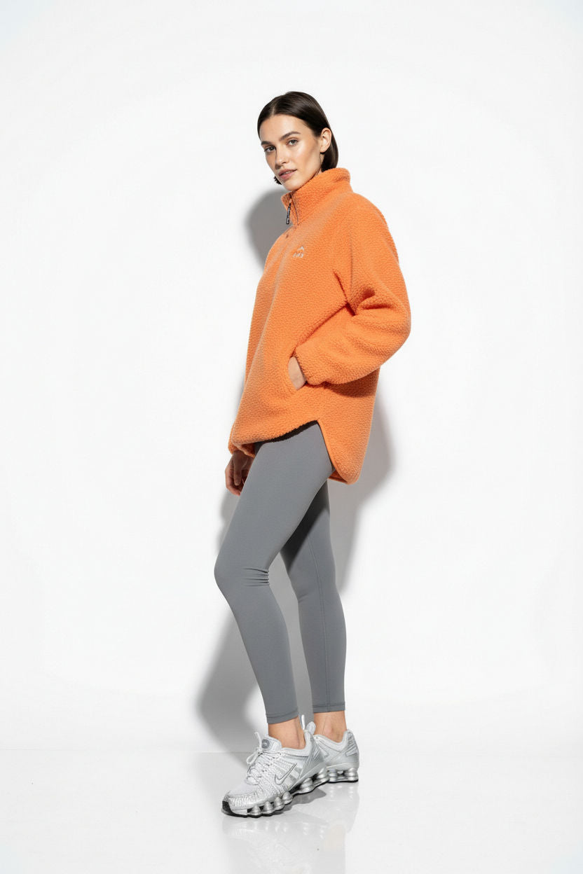 The Chroma Fleece In Bright Orange