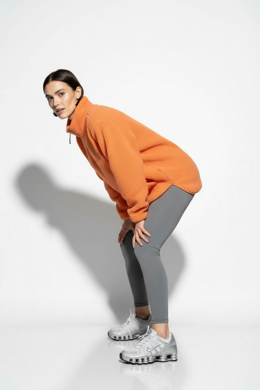 The Chroma Fleece In Bright Orange